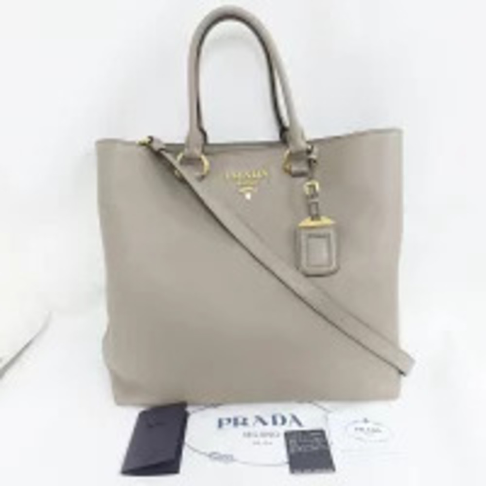 Prada Shoulder Tote Bag ARGILLA Gray - Picture 2 of 10